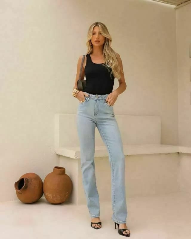 Calça Reta Jeans 11570 Dicollani