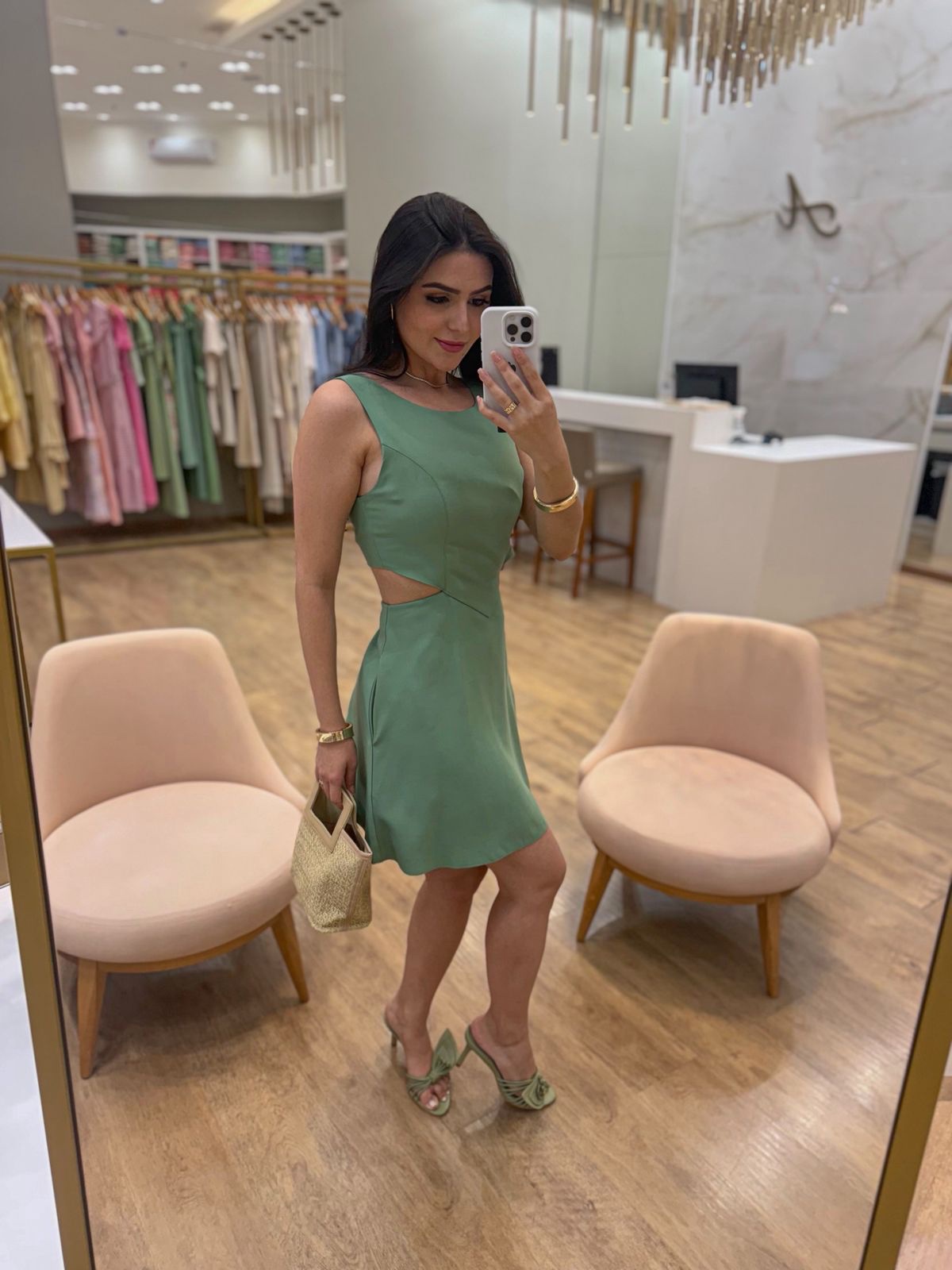 Vestido Livia Rosa Inicial A - Imagem 4