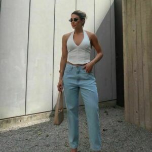 Calça Mom Fit Jean 11912 Dicollani