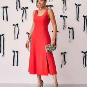 Vestido Lígia Verde Midi Inicial A