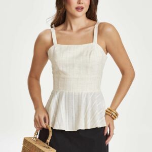 Blusa Olívia Bege Inicial A