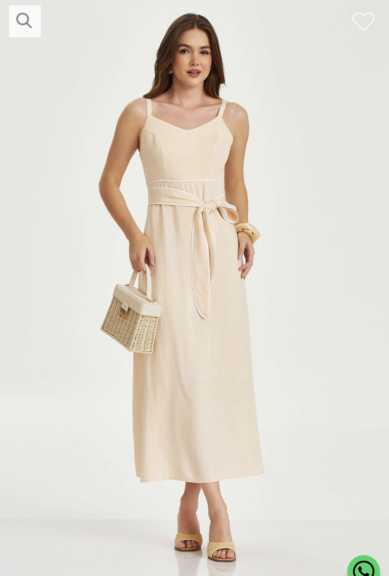Vestido Marcela Bege Inicial A