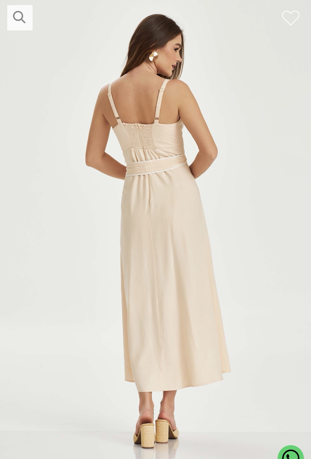 Vestido Marcela Bege Inicial A - Imagem 3