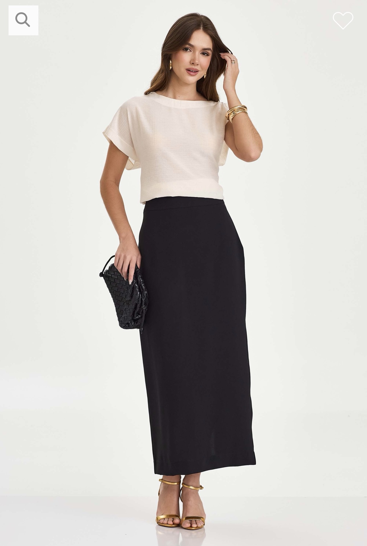 Blusa Natalia Preto Inicial A - Imagem 5