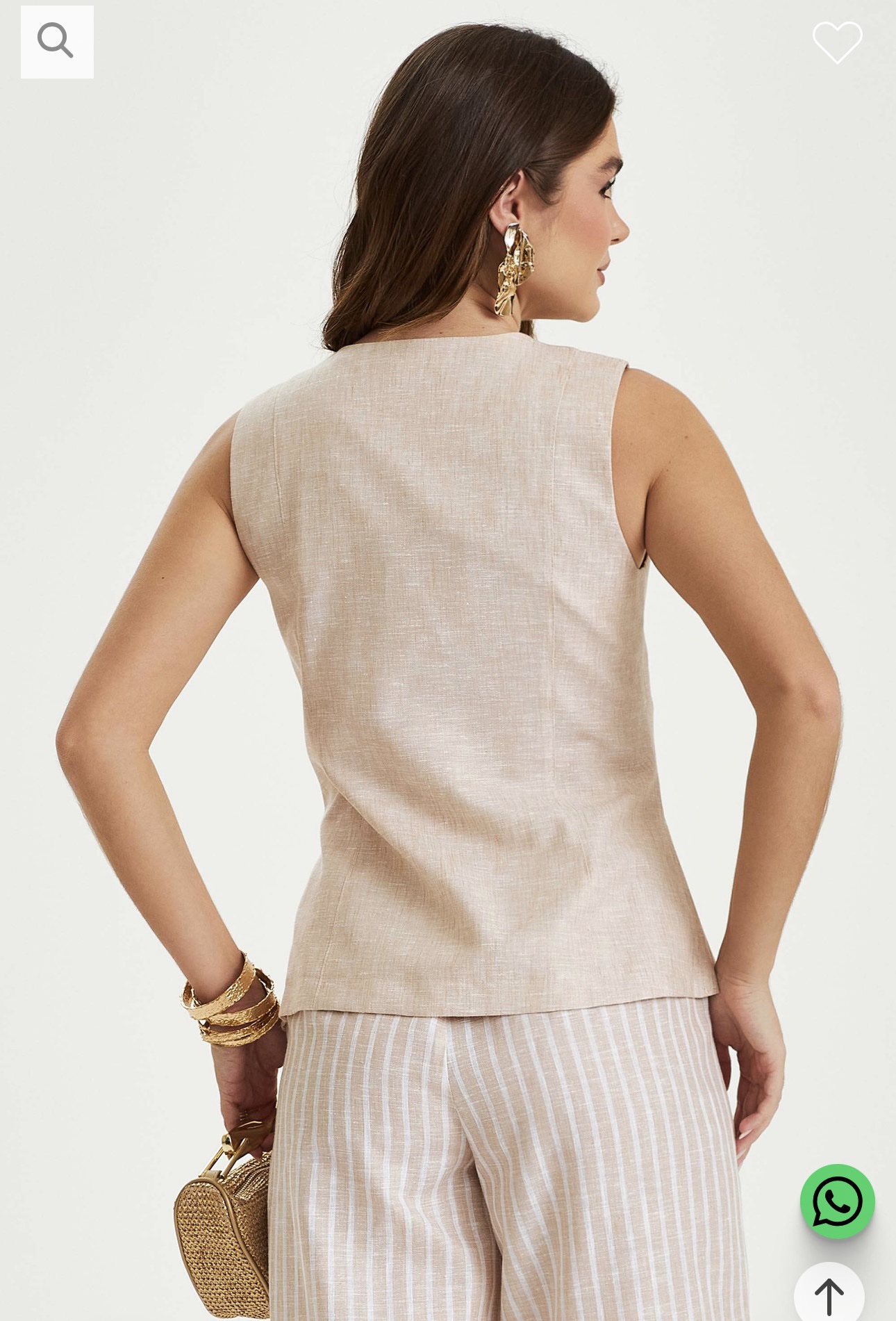 Blusa Gisele Bege Inicial A - Imagem 5