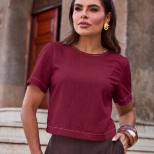 Blusa Gisele Bordo Inicial A