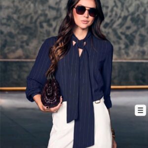 Blusa Marcela Azul Inicial A