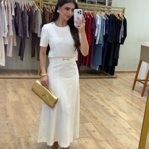 Saia Flavia Off White Inicial A